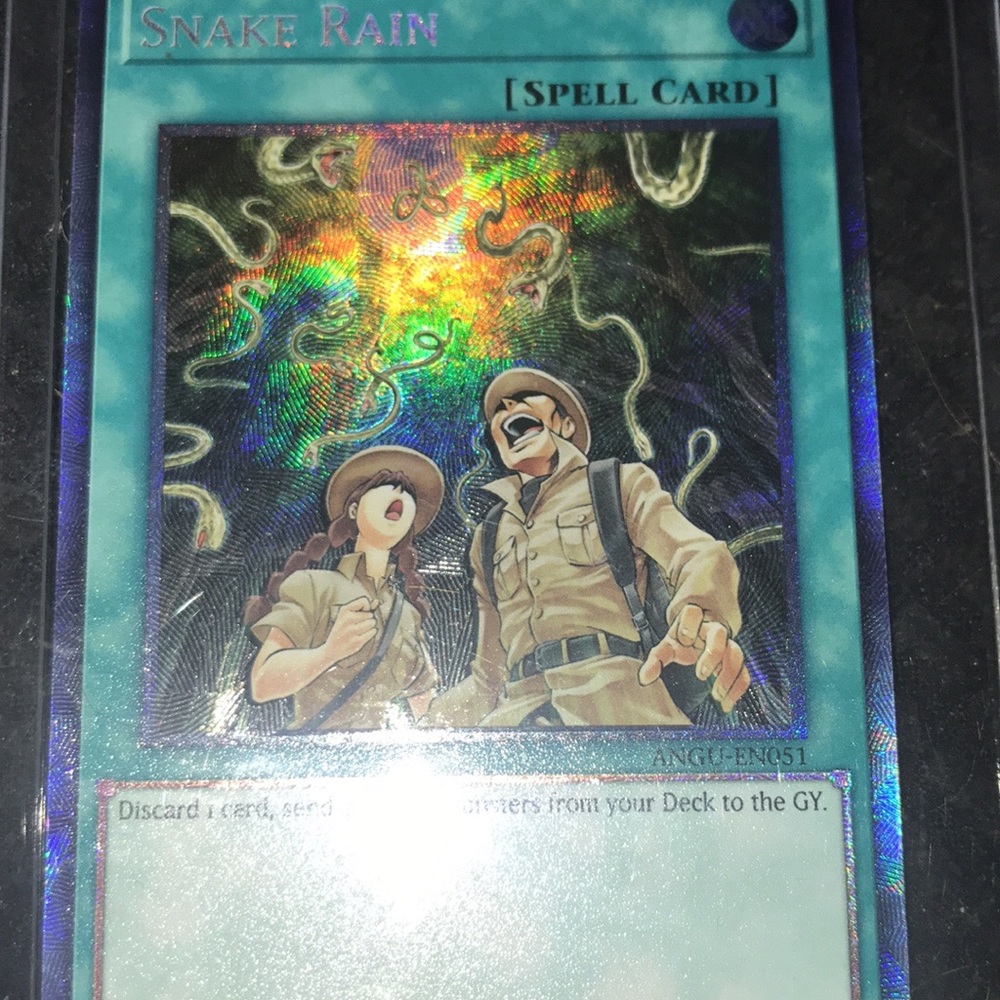 MINT Collectors Rare Snake Rain Yugioh Card